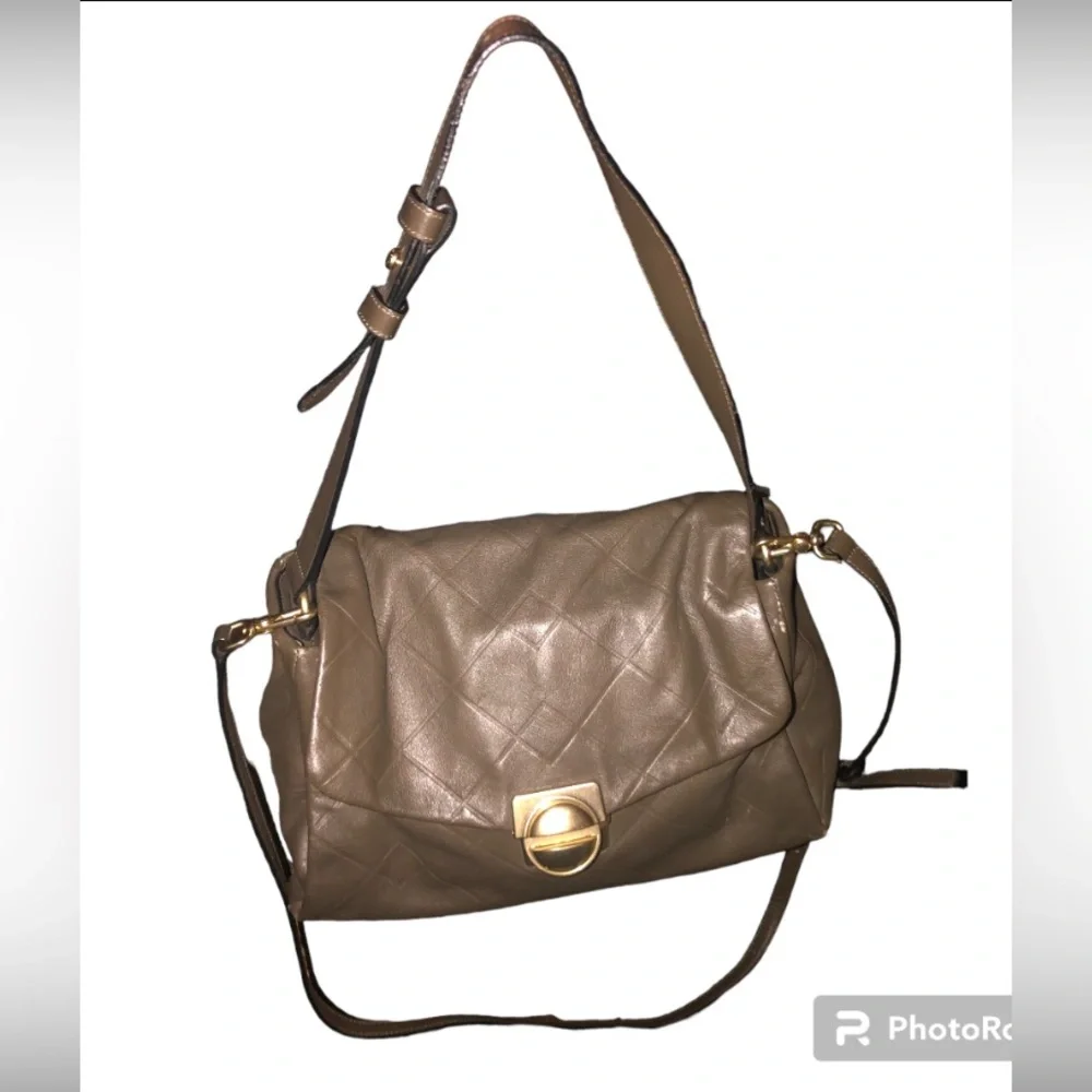 Marc by Marc Jacobs Olive Green Genuine Leather Handbag Crossbody Purse GUC - Picture 3 of 16